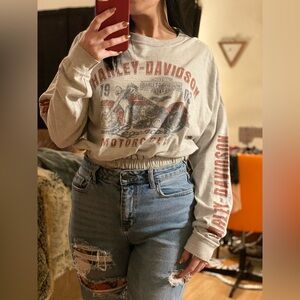 2019 Larry’s H-D Altered Long Sleeve Crop 🖤